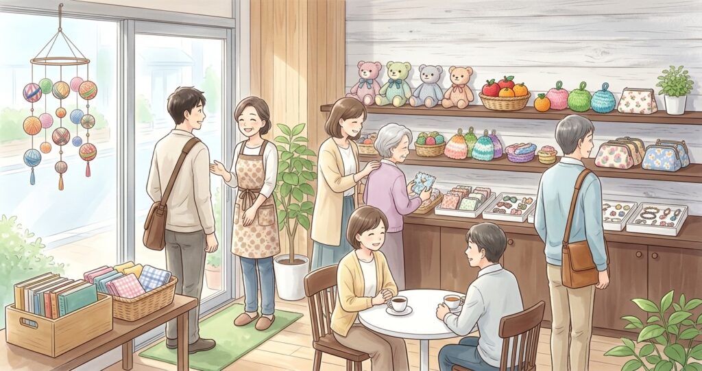 11月10日（火）〜12日（木）の3日間、ハコブネ平岸の一階で「ハコブネ ショップOPENデイ」を開きます。手作り品、リメイク品・フリマ、プチカフェ。あわせて、就労B型（ハコブネ平岸）の見学会も開催します。見学だけでも、ご家族と一緒でも大丈夫です。